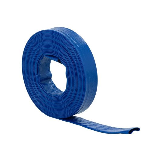 Furtun PVC pentru refulare apa cu diametru 50mm (2 toli) si lungime 50m. Compatibil cu pompe submersibile si motopompe, ideal pentru irigatii, drenaj si evacuare apa.
